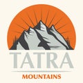 Emblem with the name of Tatra Mountains