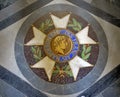 Emblem of Napoleon in the Dome des Invalides, Paris Royalty Free Stock Photo