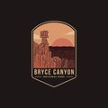 Emblem patch logo illustration of Bryce Canyon National Park