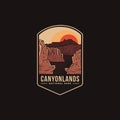 Emblem patch logo illustration of Canyonlands National Park Royalty Free Stock Photo