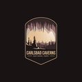 Emblem patch logo illustration of Carlsbad Caverns National Park Royalty Free Stock Photo