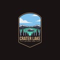 Emblem patch logo illustration of Crater Lake National Park