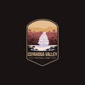 Emblem patch logo illustration of Cuyahoga Valley National Park Royalty Free Stock Photo