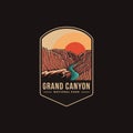 Emblem patch logo illustration of Grand Canyon National Park Royalty Free Stock Photo