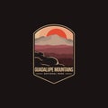 Emblem patch logo illustration of Guadalupe Mountains National park