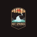 Emblem patch logo illustration of Hot Springs National Park Royalty Free Stock Photo