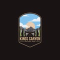 Emblem patch logo illustration of Kings Canyon National Park