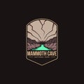 Emblem patch logo illustration of Mammoth Cave National Park Royalty Free Stock Photo