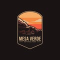 Emblem patch logo illustration of Mesa Verde National Park Royalty Free Stock Photo