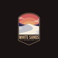 Emblem patch logo illustration of White Sands National Park