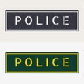 Emblem of Police. Military Patches. Design Elements for Military Style Jackets Shirt and T-Shirts