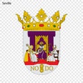 Emblem of Seville. City of Spain