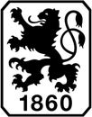 The emblem of the sports club `Munich 1860`. Germany.
