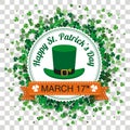 Emblem St Patricks Day Shamrocks Transparent