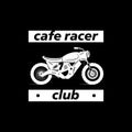 Moto bike icon. Cafe racer. Royalty Free Stock Photo