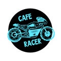 Moto bike icon. Cafe racer. Royalty Free Stock Photo