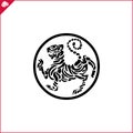 Emblem, symbol martial arts. SHOTOKAN KARATE TIGER