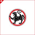 Emblem, symbol martial arts. SHOTOKAN KARATE TIGER