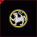 Emblem, symbol martial arts. SHOTOKAN KARATE TIGER