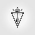 Emblem Sword Logo Icon Vintage Vector Illustration Design Royalty Free Stock Photo