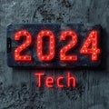 The emblem of 2024. The symbol of the year of Technology