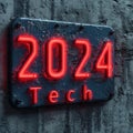 The emblem of 2024. The symbol of the year of Technology