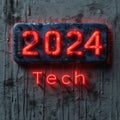 The emblem of 2024. The symbol of the year of Technology