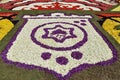 Emblem of Tel-Aviv in flower carpet