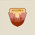 emblem vector of arizona national park logo illustration template graphic design. sign or symbol united states tourism sticker Royalty Free Stock Photo