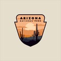 emblem vector of arizona national park logo illustration template graphic design. sign or symbol united states tourism sticker Royalty Free Stock Photo