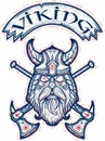 Emblem of the viking god Odin with axes