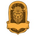 Emblem viking head illustration Royalty Free Stock Photo