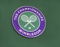 The emblem of Wimbledon tournament Royalty Free Stock Photo