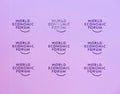 Emblem of the World Economic Forum in Davos Royalty Free Stock Photo