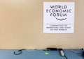 Emblem of the World Economic Forum in Davos Royalty Free Stock Photo