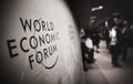 Emblem of the World Economic Forum in Davos Royalty Free Stock Photo