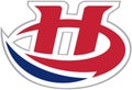 The emblem of the youth hockey club Lethbridge Hurricanes. Canada.