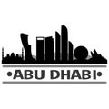 Abu Dhabi Arab Emirates Asia City Icon Vector Art Design Skyline Night Flat Shadow