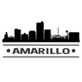Amarillo Texas Icon Vector Art Design Skyline Flat City Silhouette Editable Template