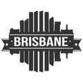 Brisbane Australia Australasian Icon Vector Art Design Skyline Flat City Silhouette Editable Template