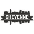 Cheyenne Wyoming United States Of America USA Icon Vector Art Design Skyline Flat City Silhouette Editable Template