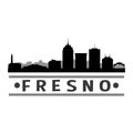 Fresno California Icon Vector Art Design Skyline Flat City Silhouette Editable Template