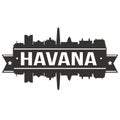 Havana Cuba America Icon Vector Art Design Skyline Flat City Silhouette Editable Template