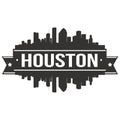 Houston Texas United States Of America USA Icon Vector Art Design Skyline Flat City Silhouette Editable Template