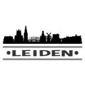 Leiden Netherlands Icon Vector Art Design Skyline Flat City Silhouette Editable Template