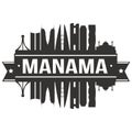 Manama Bahrain Asia Icon Vector Art Design Skyline Flat City Silhouette Editable Template