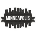 Minneapolis Minnesota United States Of America USA Icon Vector Art Design Skyline Flat City Silhouette Editable Template