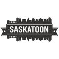 Saskatoon Canada North America Icon Vector Art Design Skyline Flat City Silhouette Editable Template