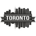 Toronto Canada North America Icon Vector Art Design Skyline Flat City Silhouette Editable Template Royalty Free Stock Photo