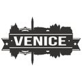 Venice Italy Italia Euro Europe Icon Vector Art Design Skyline Flat City Silhouette Editable Template